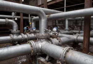 piping system containing asbestos in shipyard