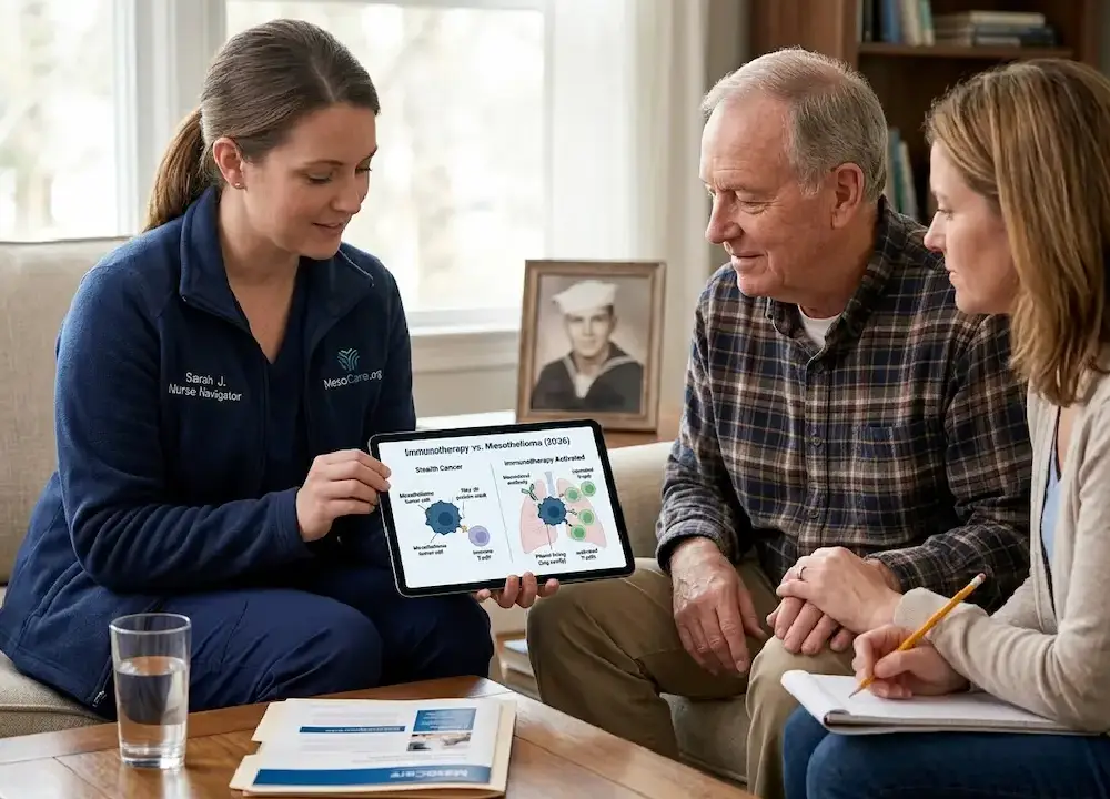 Learn how immunotherapy fights mesothelioma in 2026. This guide explains how "smart" monoclonal antibodies strip cancer cells of their 'fake ID' disguises, allowing your immune system to target asbestos-related tumors effectively. Discover the newest, targeted dual-therapy combinations.